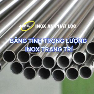 Bảng trọng lượng ống hộp trang trí